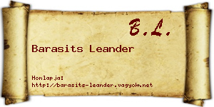 Barasits Leander névjegykártya